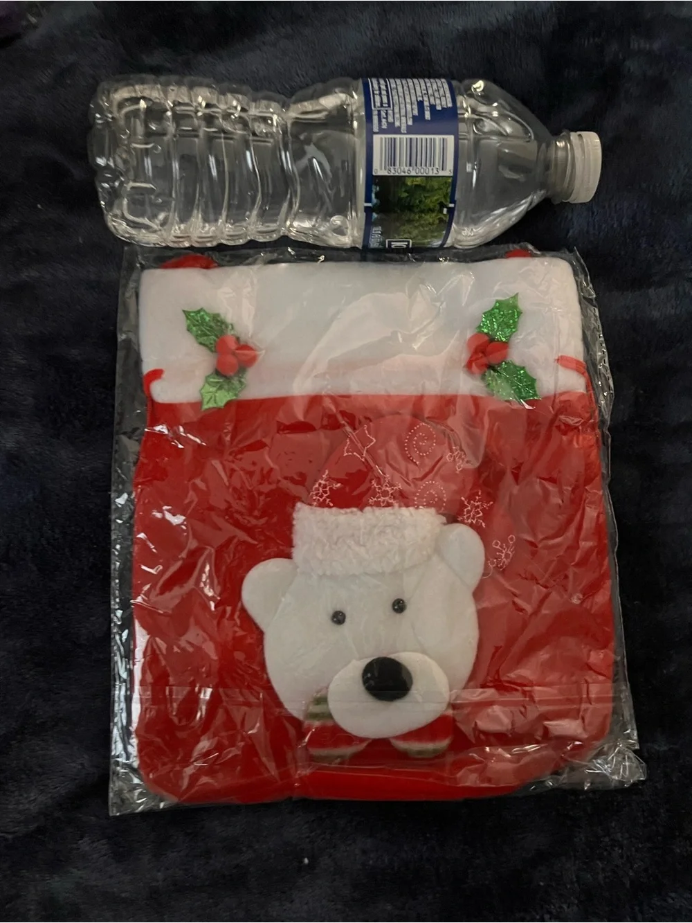 NEW 20 pieces Kids Holiday Plush Bear Tote Bag in Red and White